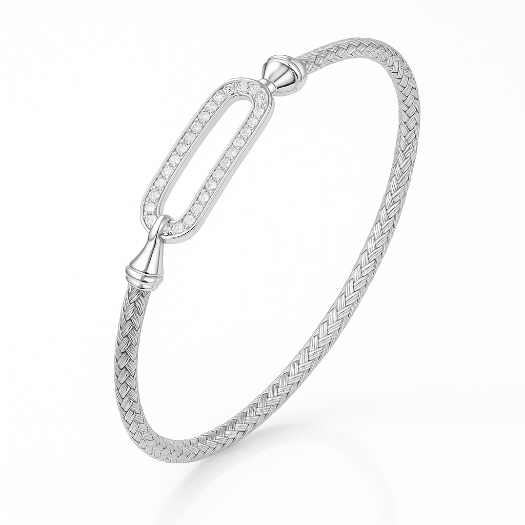 Paperclip Woven Hook Bangle