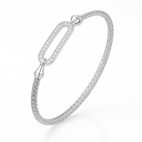 Paperclip Woven Hook Bangle