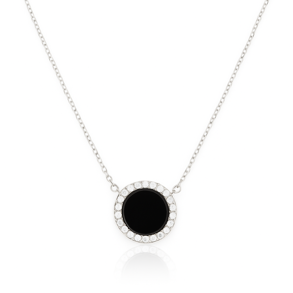 Halo Black Onyx Necklace