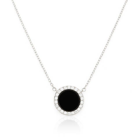 Halo Black Onyx Necklace