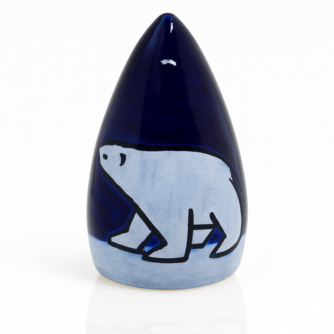 Polar Bear Cone Clay Rattle