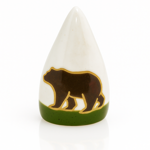 Grizzly Bear Cone Clay Rattle