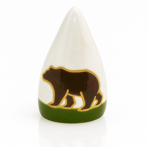 Grizzly Bear Cone Clay Rattle