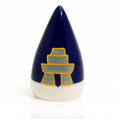 Inukshuk Cone Clay Rattle