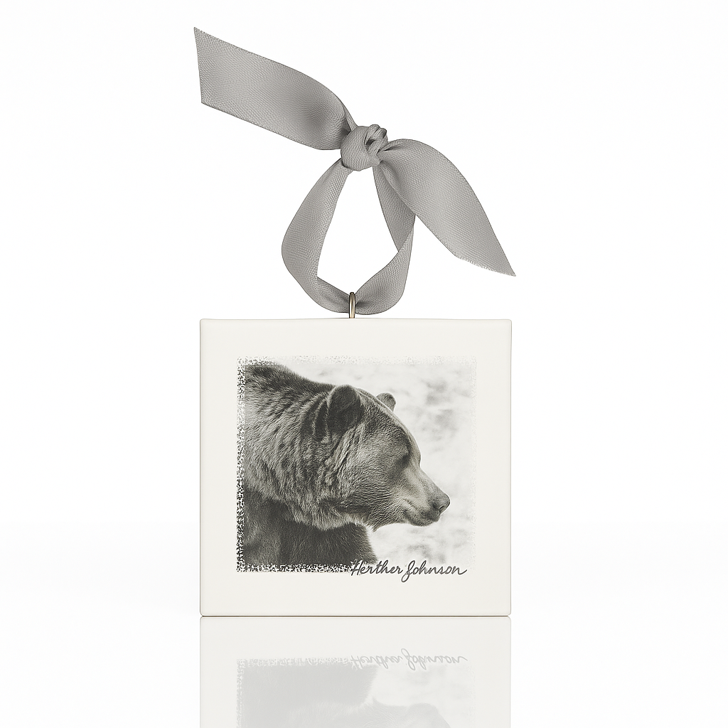 Bear Mini Canvas Ornament