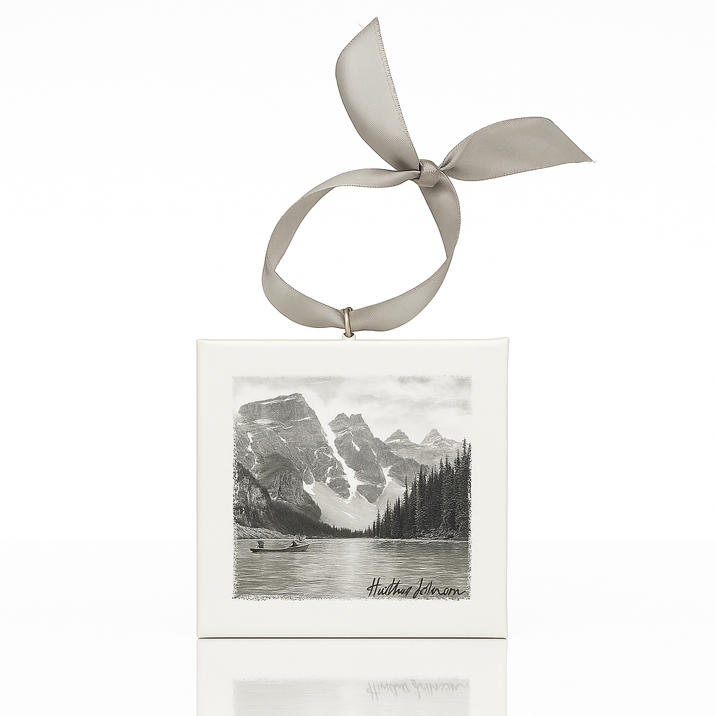 Moraine Lake Mini Canvas Ornament
