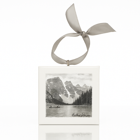 Moraine Lake Mini Canvas Ornament