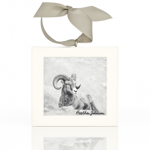 Big Horn Sheep Mini Canvas Ornament