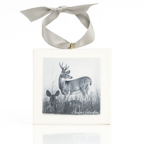 Deer Mini Canvas Ornament