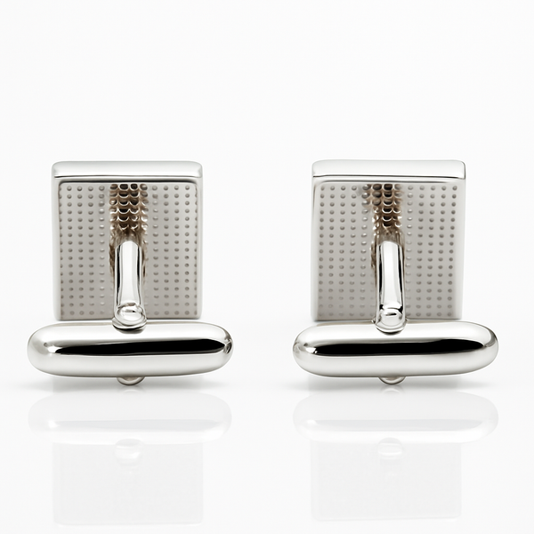 Ammolite Sterling Silver AA Rectangle Cuff Links