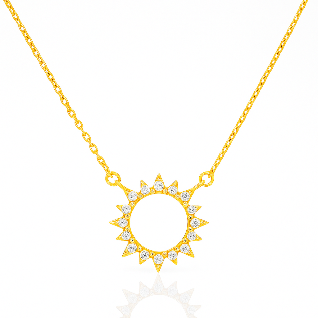 Hollow Out Sun Necklace