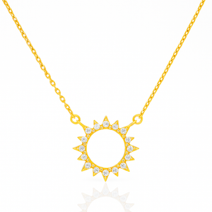 Hollow Out Sun Necklace