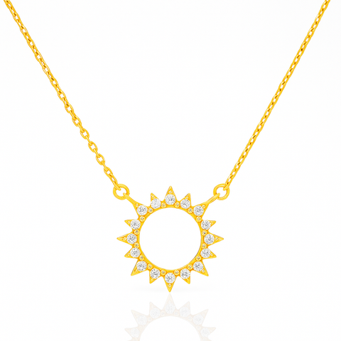 Hollow Out Sun Necklace