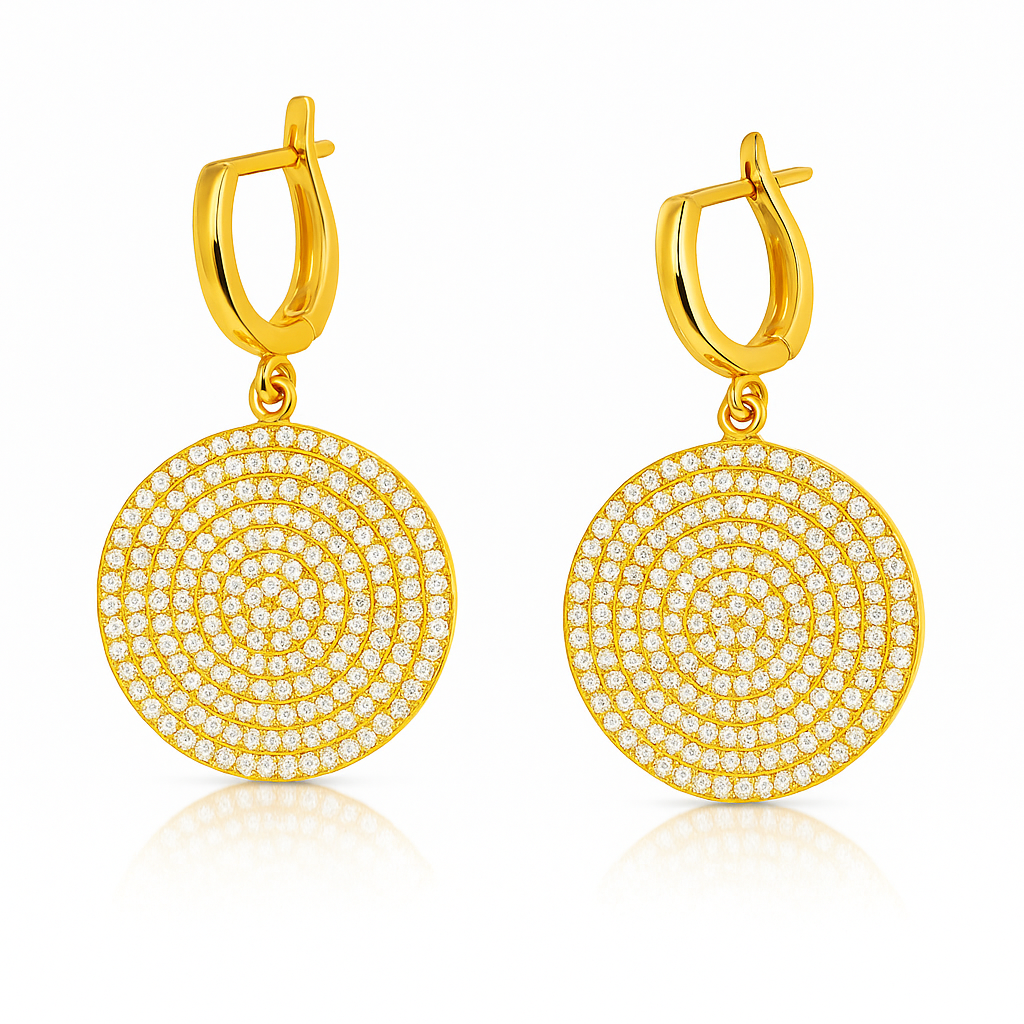 Full Moon Curved Earrings