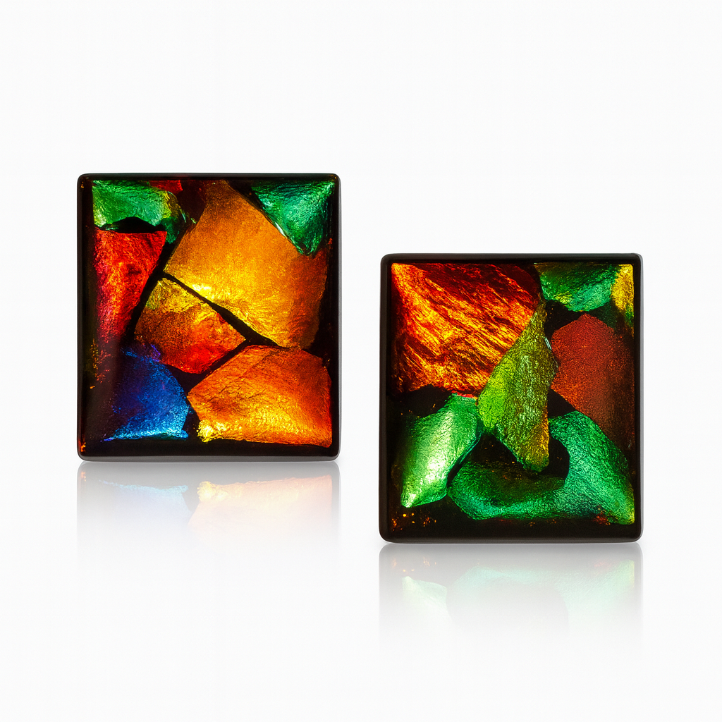 Ammolite Stud Earrings