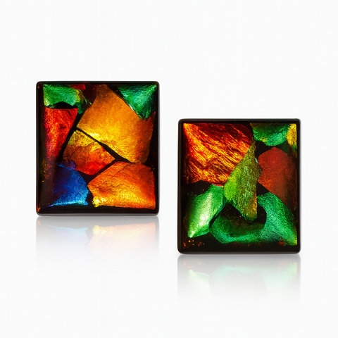 Ammolite Stud Earrings