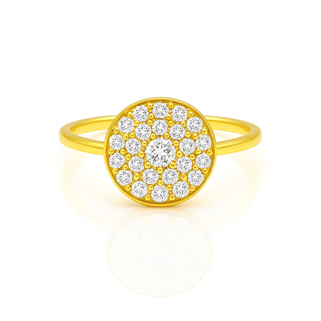 Gold Medallion Ring