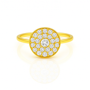 Gold Medallion Ring