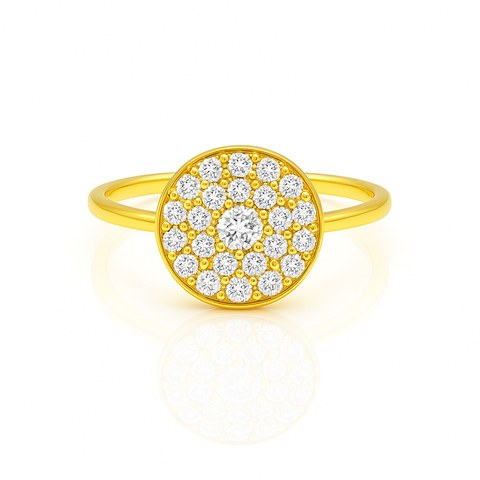 Gold Medallion Ring