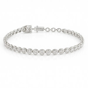 Bezel Round Tennis Bracelet
