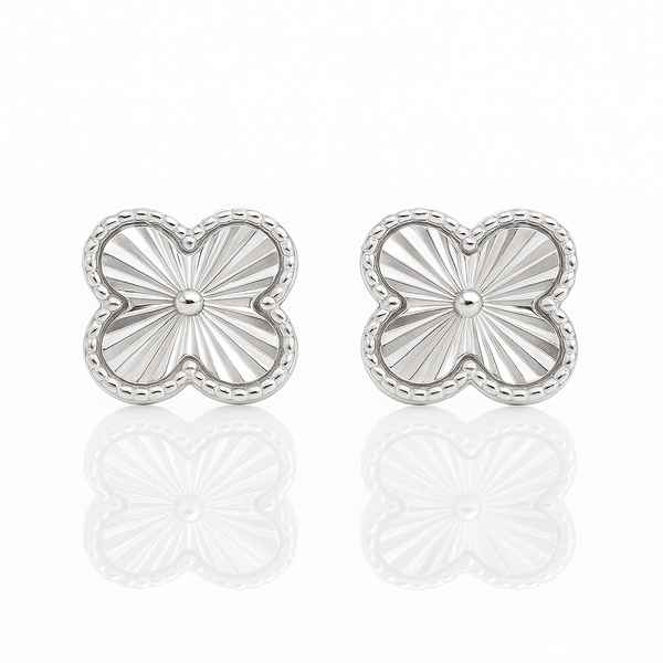 Diamond Cut Flower Earring