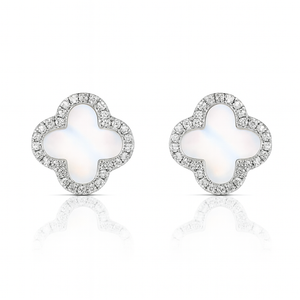 Mother of Pearl Flower Stud Earring