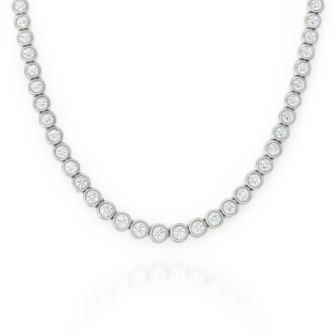 Bezel Set Tennis Necklace