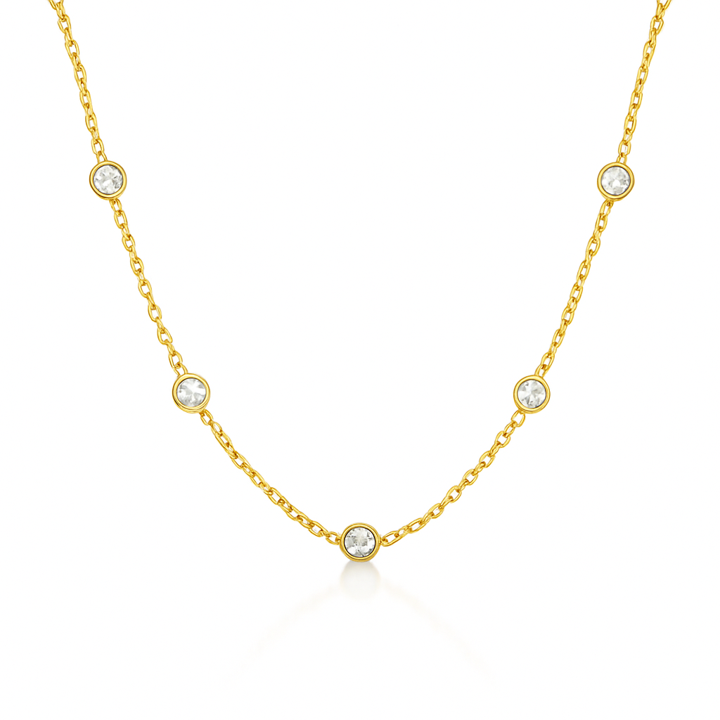 Gold Diamond by the Yard Necklace