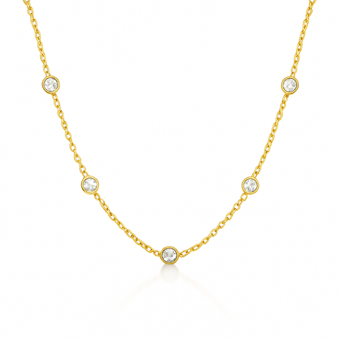 Gold Diamond by the Yard Necklace
