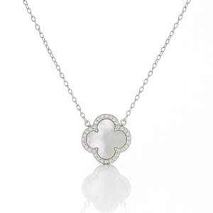 Mother of Pearl Clover Necklace