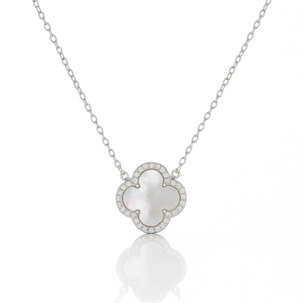 Mother of Pearl Clover Necklace