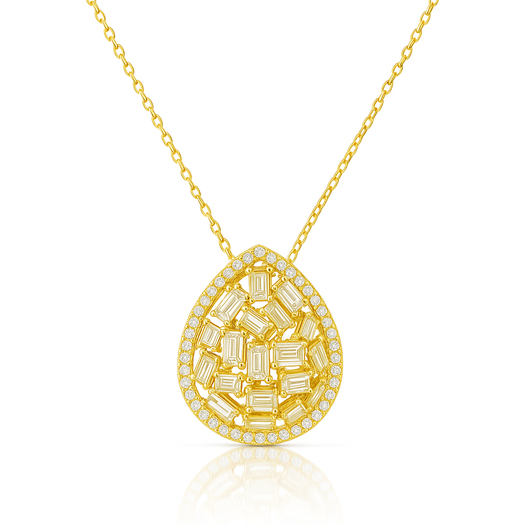 Teardrop Cluster Necklace