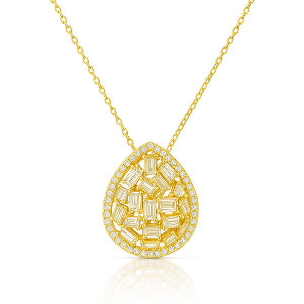 Teardrop Cluster Necklace