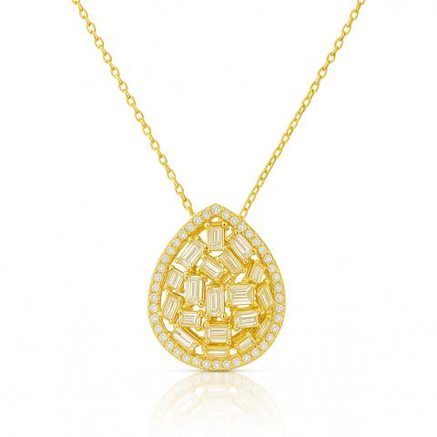 Teardrop Cluster Necklace