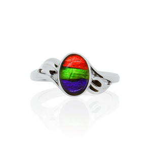 Ammolite Sterling Silver AA Oval Ring