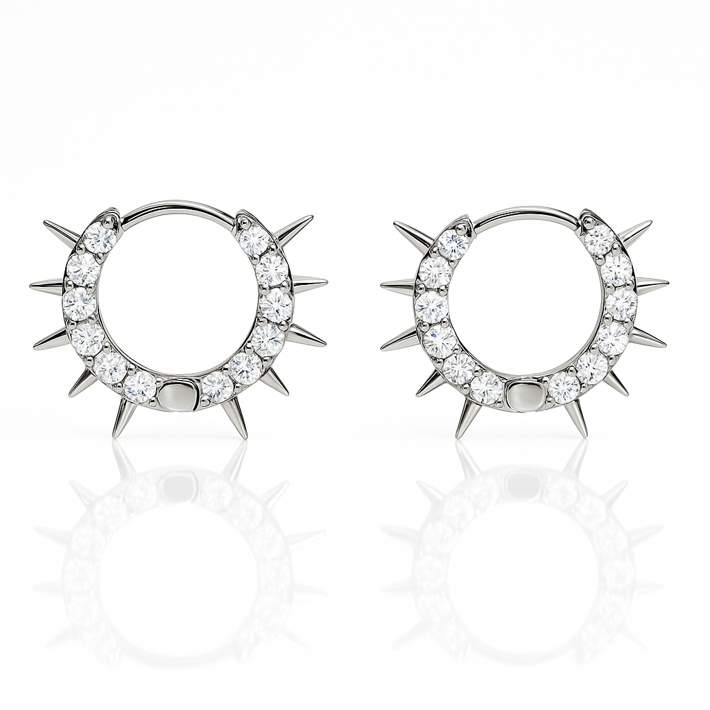 Crystal Spiked Huggies