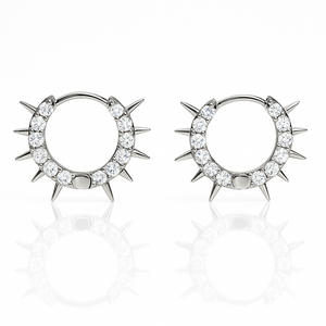 Crystal Spiked Huggies
