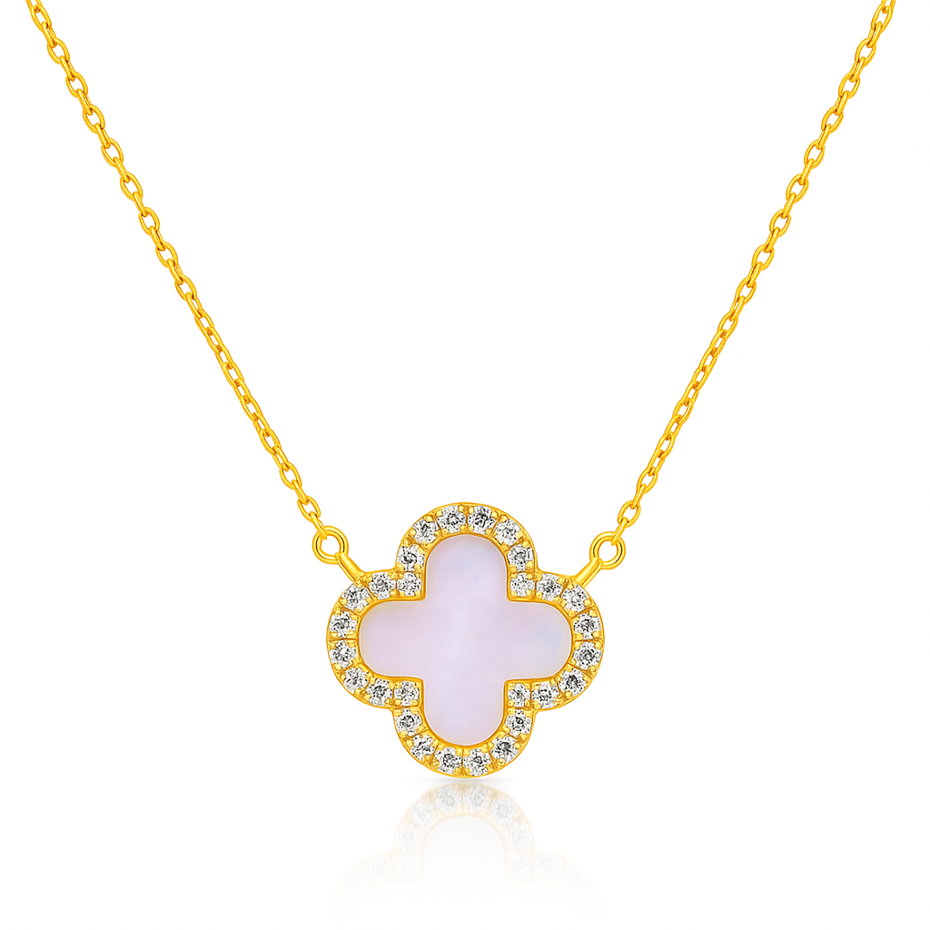 Mother of Pearl Flower Necklace