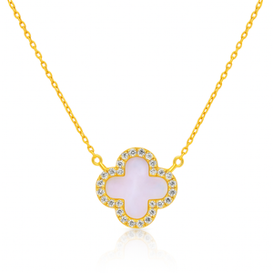 Mother of Pearl Flower Necklace