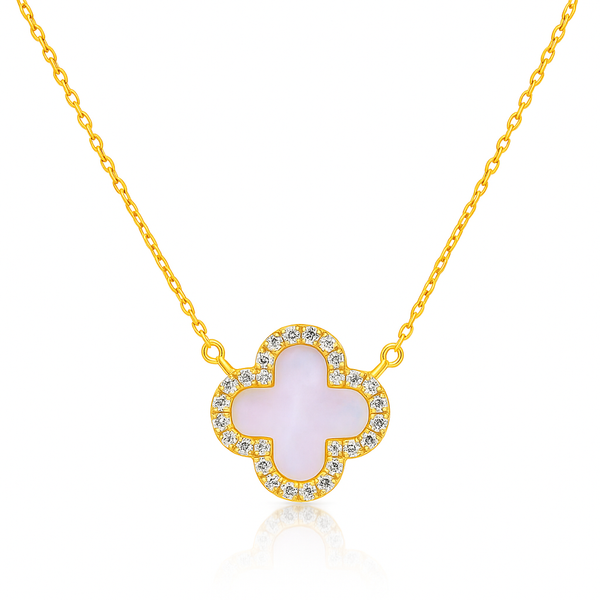 Mother of Pearl Flower Necklace