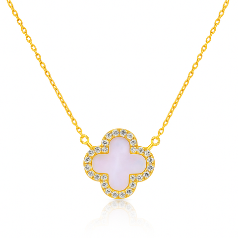 Mother of Pearl Flower Necklace