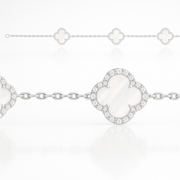 3 Flower Mother of Pearl Bracelet