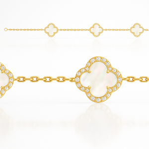 3 Flower Mother of Pearl Bracelet
