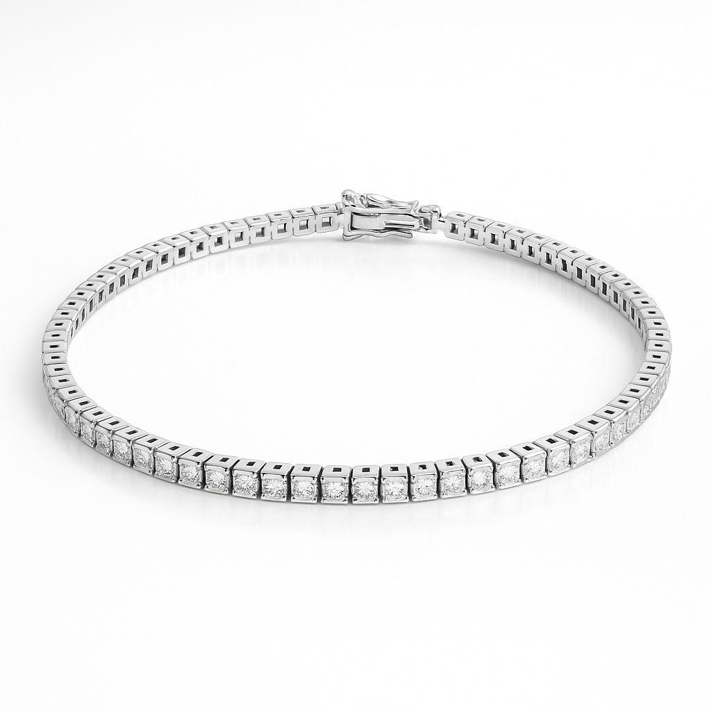 Princess Cut Tennis Bracelet