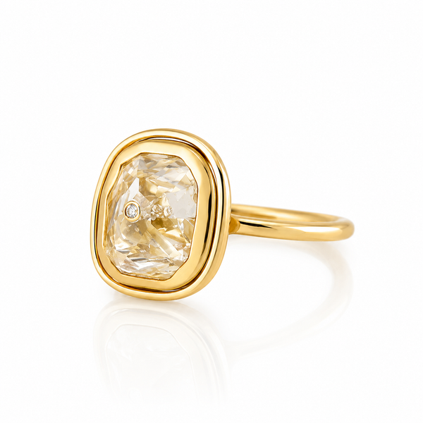 Herkimer Quartz with Diamond Ring