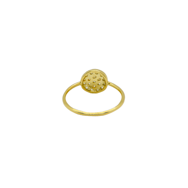 Gold Medallion Ring