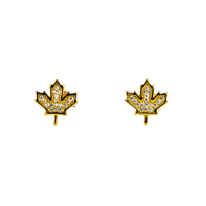 Maple Leaf Stud Earrings