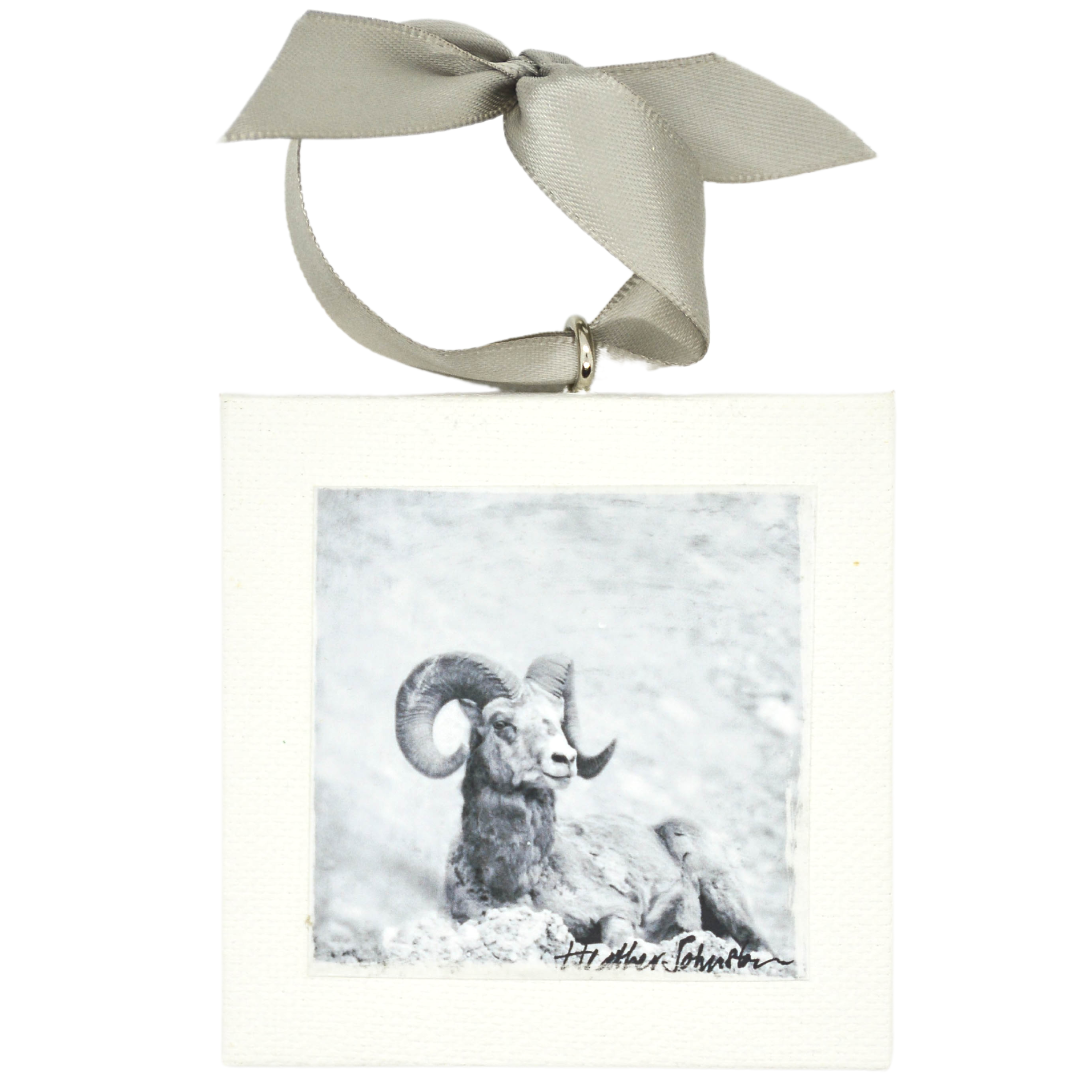 Big Horn Sheep Mini Canvas Ornament