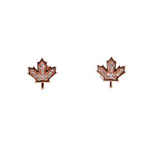Maple Leaf Stud Earrings