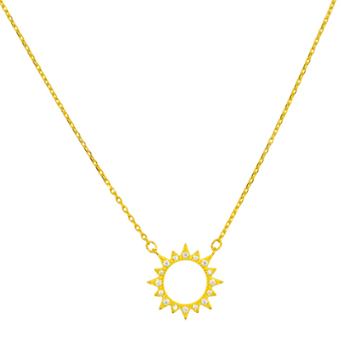 Hollow Out Sun Necklace